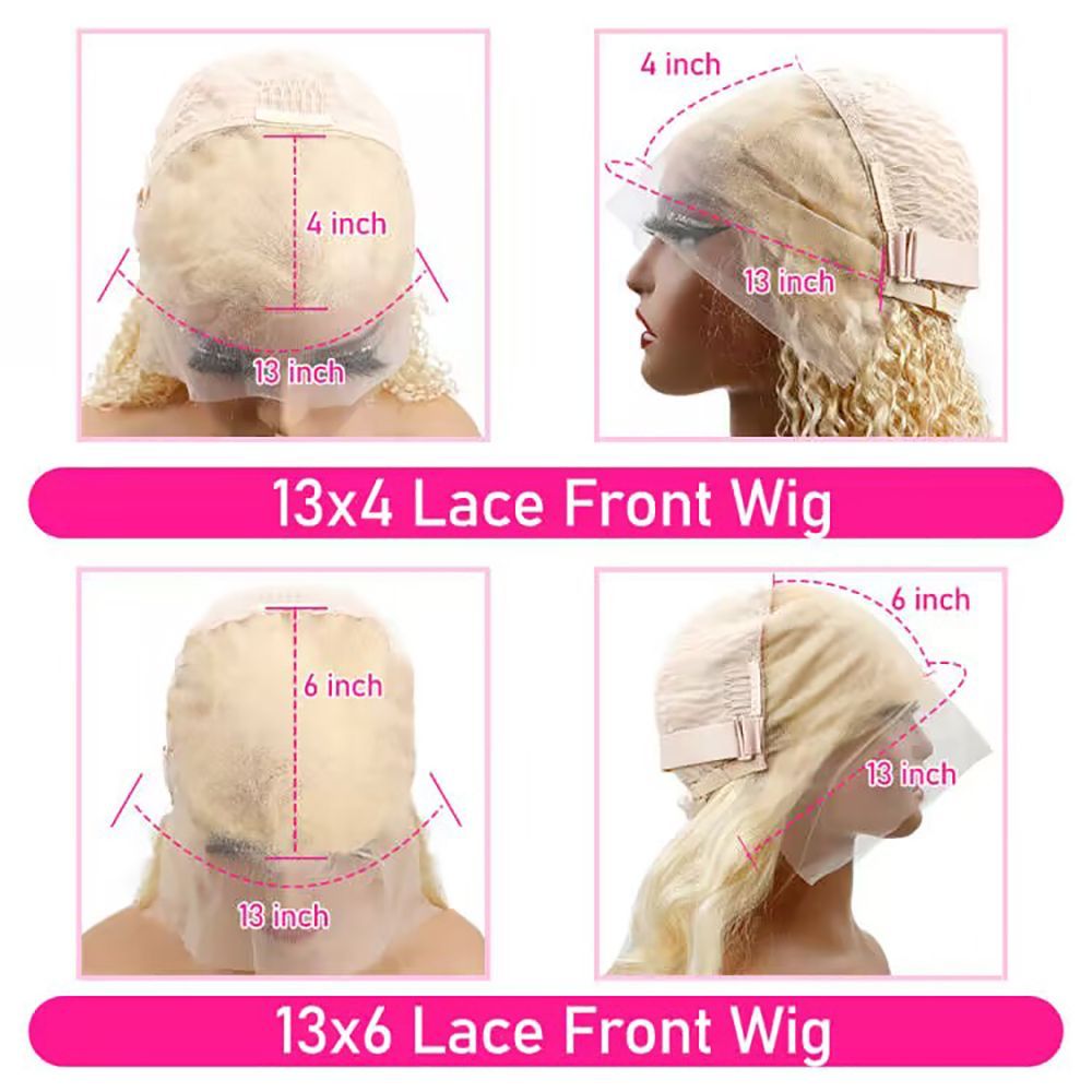 613 Blonde Body Wave Lace Front Wig - 613 Блондинка, волнистая текстура, парик с