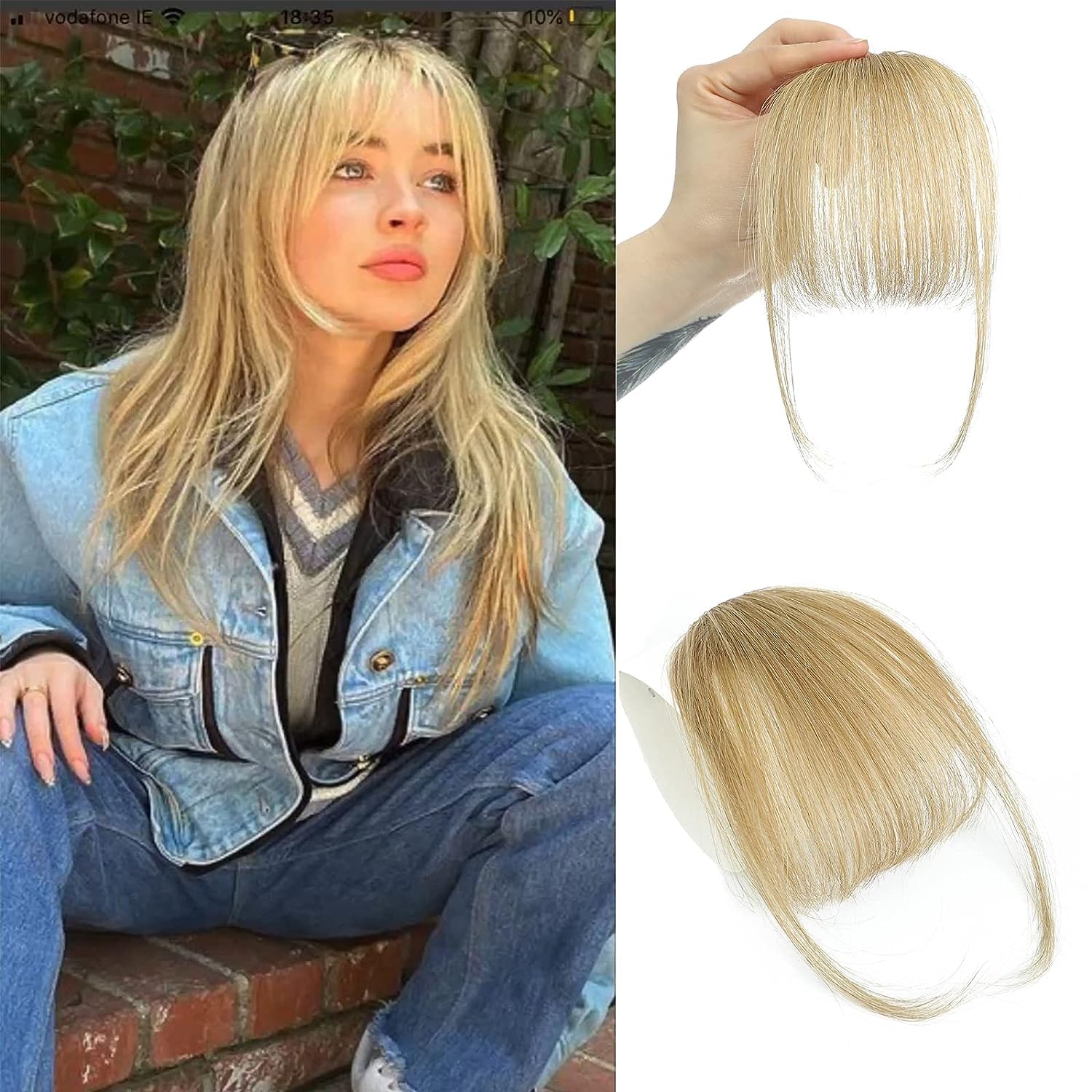 Seamless Clip In Hair Extensions Human Hair - 100% человеческие волосы, зажимные челки для