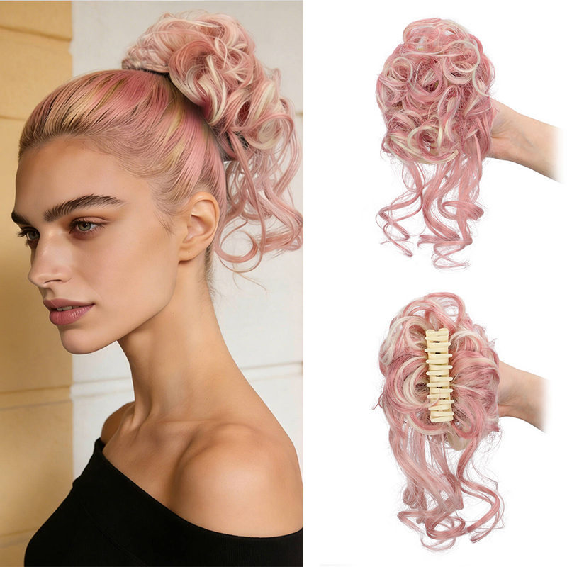 Синтетический кудрявый пучок д – обзор и цена Claw Clip Messy Bun Hair Piece