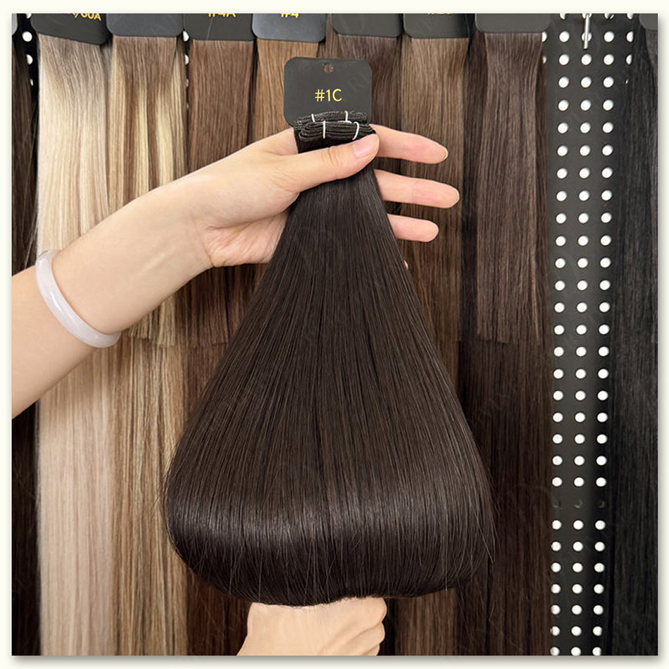 Готовые к отправке прямые нату – обзор и цена Invisible Tape In Extensions Real Hair