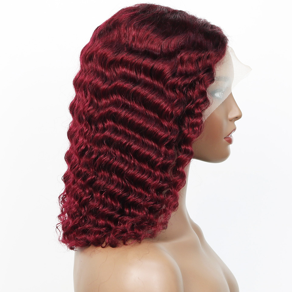 99j Бордовый парик с глубокой  – обзор и цена Pre Parted 13X4 Lace Front Bob Wig