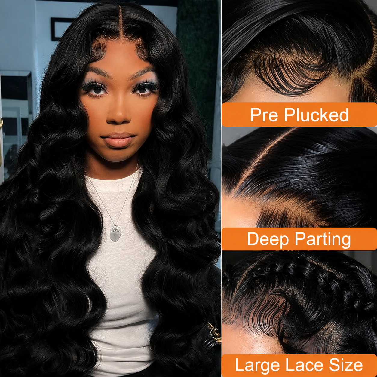 34-дюймовые парики из натураль – обзор и цена Hd Lace Frontal Wig Human Hair Pre Plucked