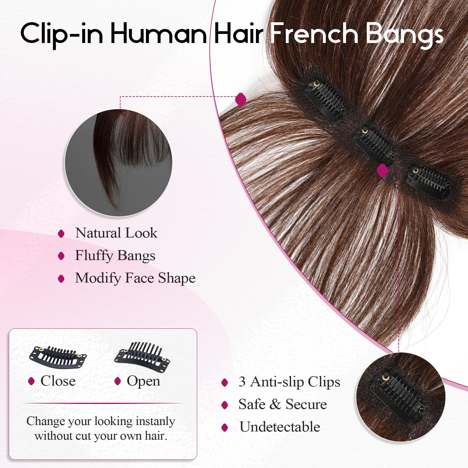 100% челка из натуральных воло – обзор и цена Seamless Clip In Hair Extensions Human Hair