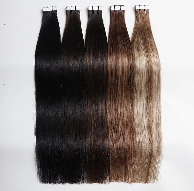 Накладные пряди из натуральных – обзор и цена Invisible Tape In Extensions Real Hair