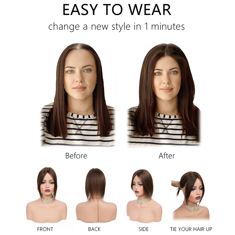 10-дюймовые 100% человеческие  – обзор и цена Seamless Clip In Hair Extensions Human Hair